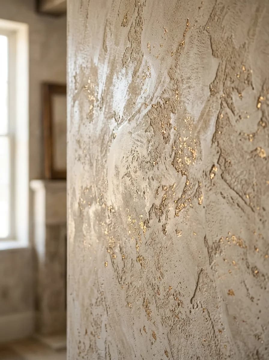 Luxury Venetian plaster and metallic wall texture by Gupta Enterprises